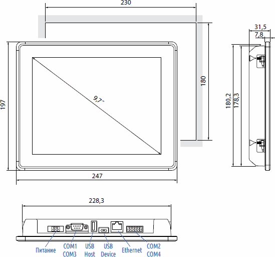 Габариты Elhart ECP-10