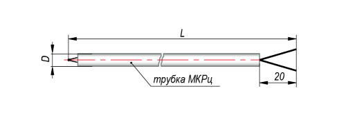 Конструктивное исполнение ДТПх021 трубка