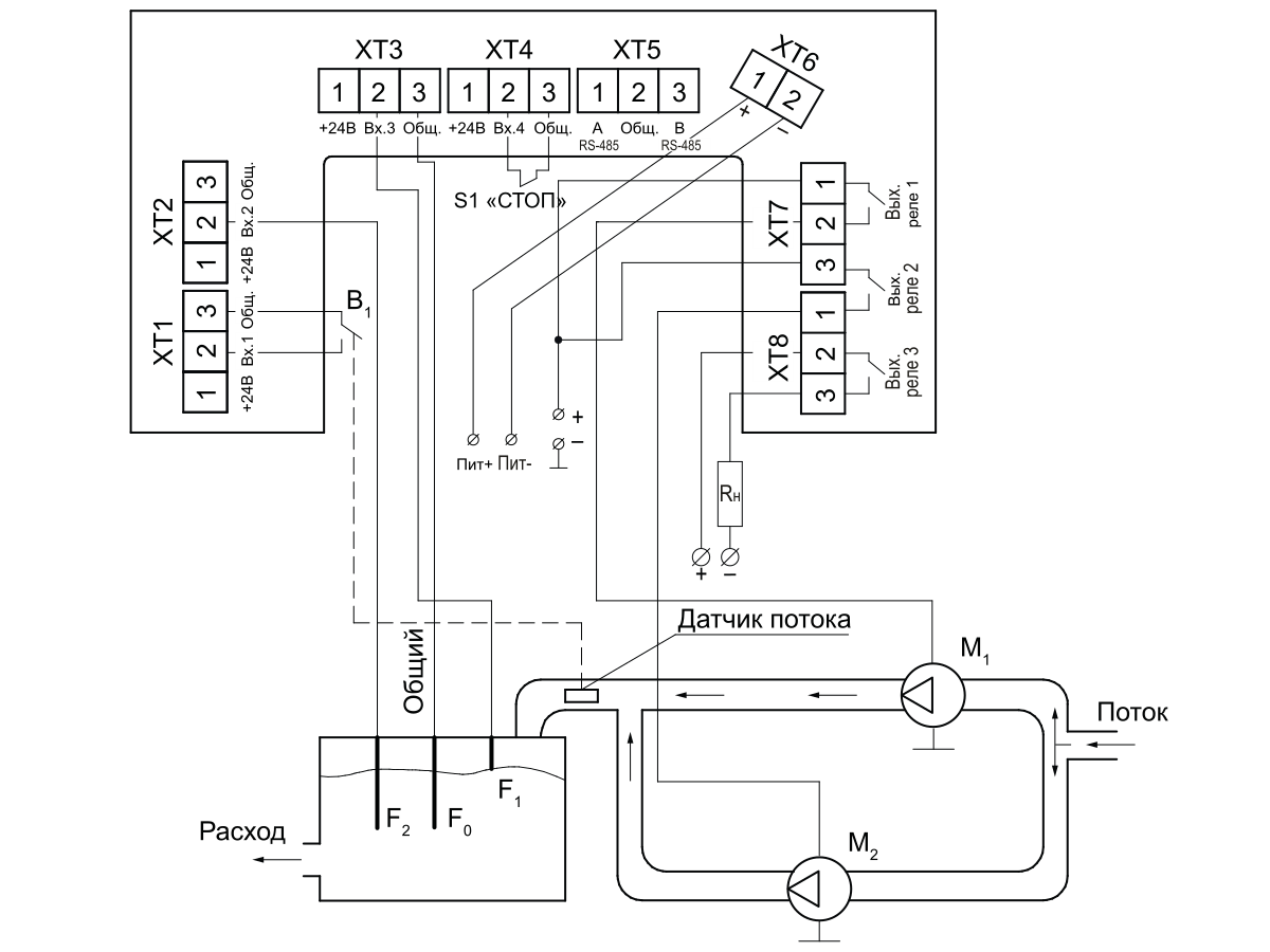 Схема подключения Алгоритм 012